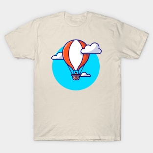 Hot Air Balloon Cartoon Vector Icon Illustration T-Shirt